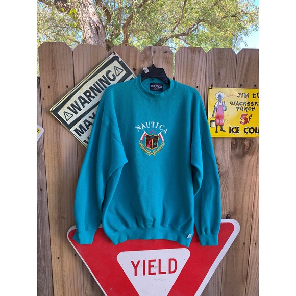Nautica Other - Vintage 90s Nautica Embroidered Pullover Sweatshirt size XL